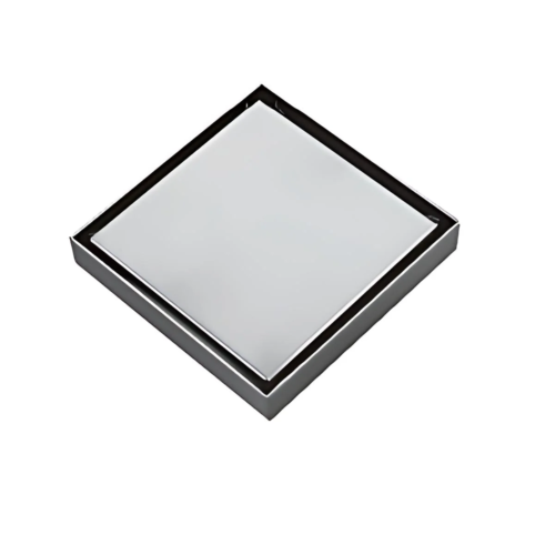 Siena Modern 15x15cm Matte Tile Drain with Brass Valve - 6067506M