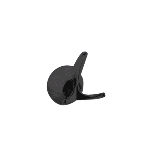 Siena Black Robe Hook Wall Mounted Bathroom Organizer Model 7073104B