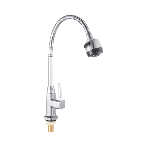 Siena Chrome Flexible Spout Pillar Tap – Brass Bathroom or Kitchen Faucet with Easy Maneuverability – Model 8080206