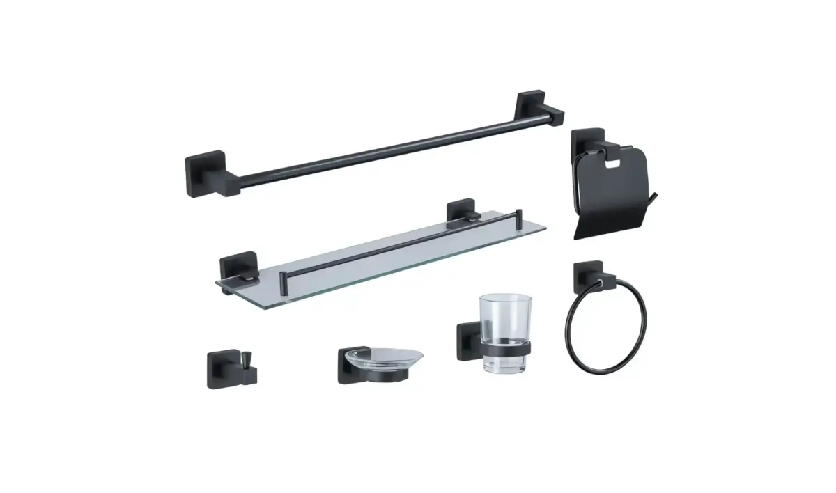 Siena Industrial Black 7-Piece Heavy Duty Bathroom Set Model 7072203