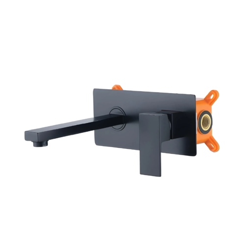 Siena Matte Black Concealed Basin Faucet – Wall-Mounted Mixer for Contemporary Bathrooms – Model 8081101B