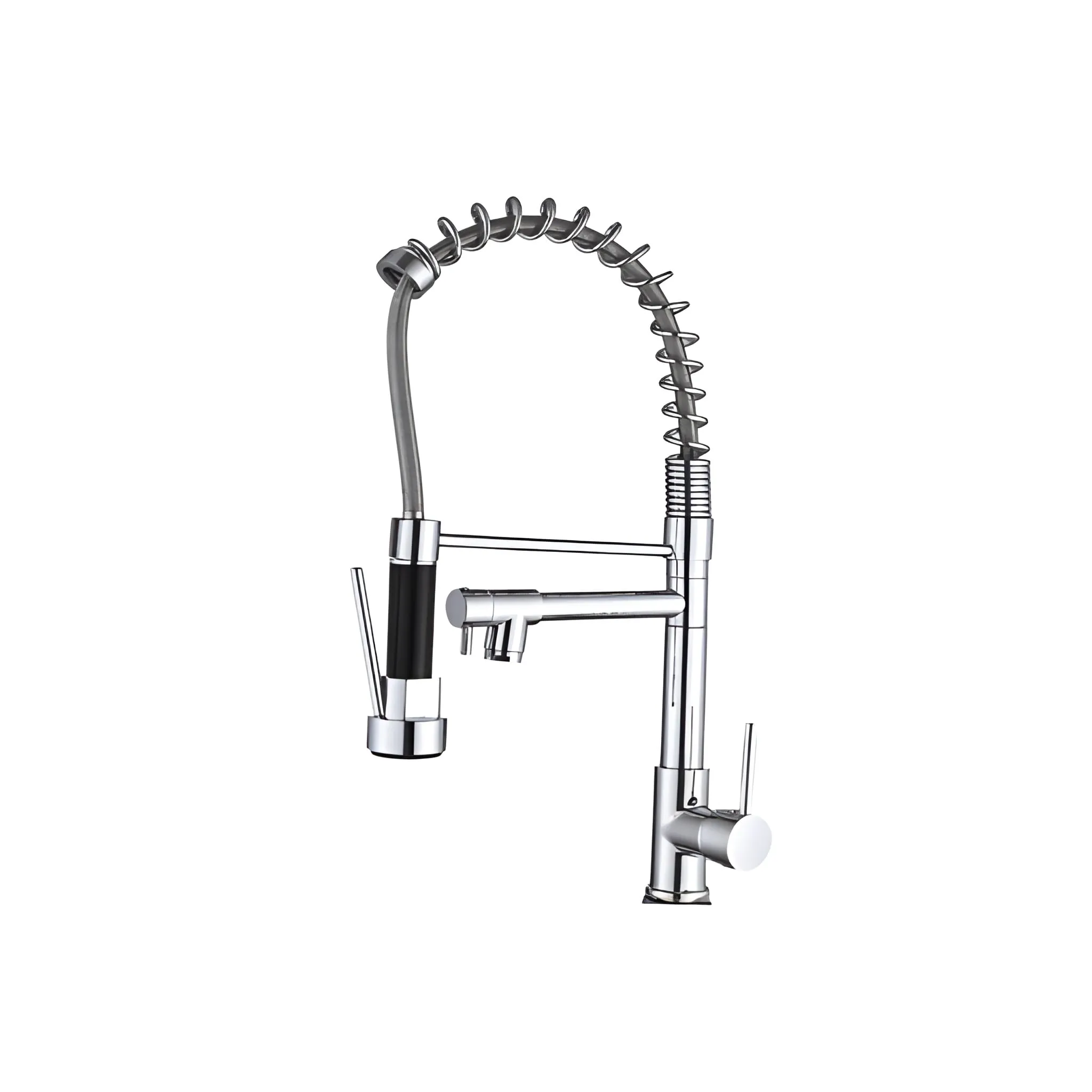 Siena 8080404 – Long Reach Spring Head Kitchen Faucet with Chrome Finish & Dual Flow