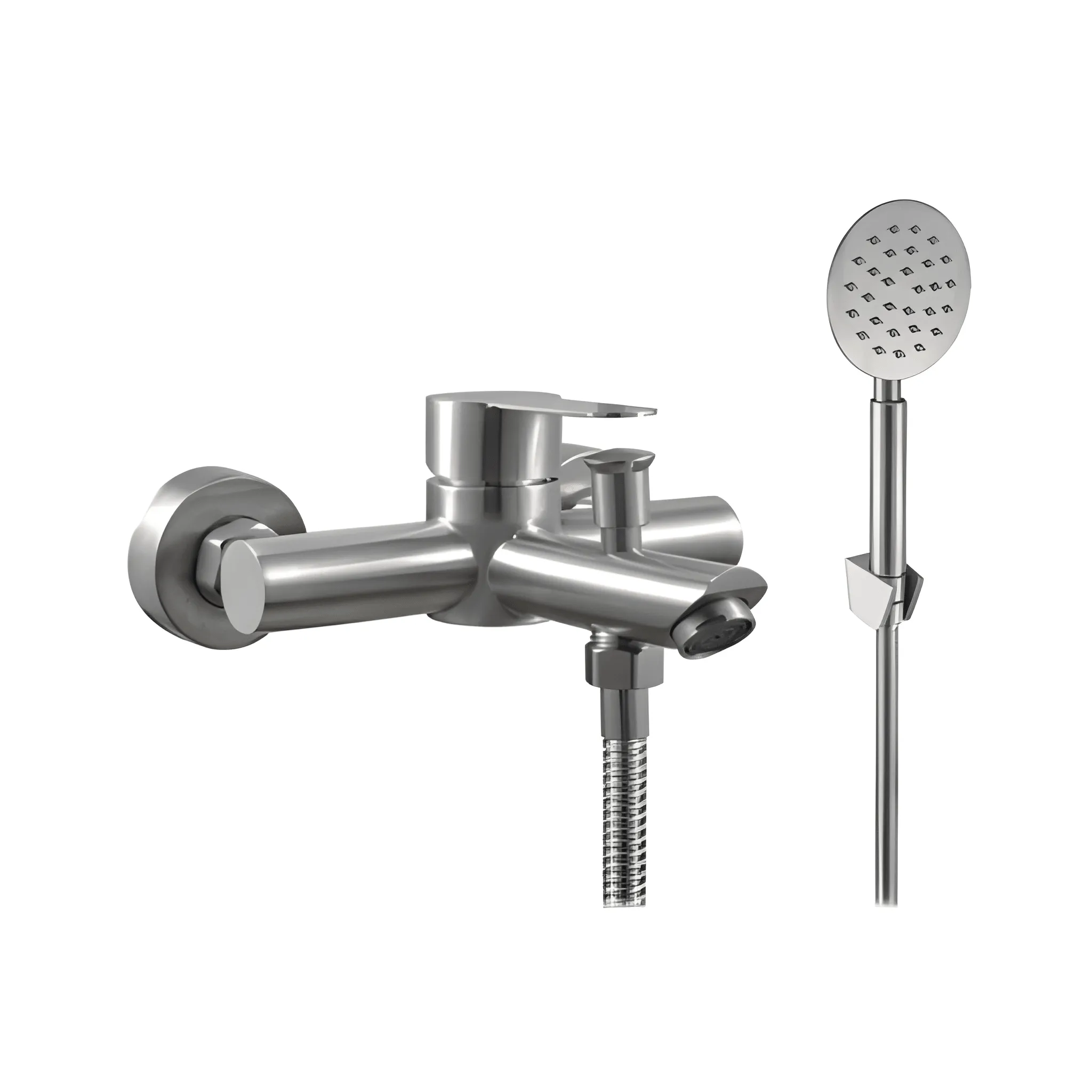 Modern Stainless Steel Bath Faucet with Integrated Shower Set 6060111