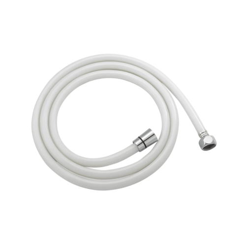 White PVC Hose 120 CM, Soft & Flexible Shower Hose, Easy Maintenance 6066310