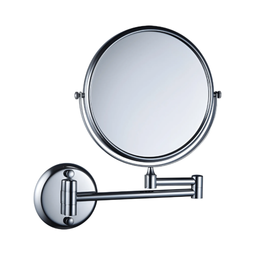 Chrome Round Magnifying Mirror for Precision Grooming 7075101
