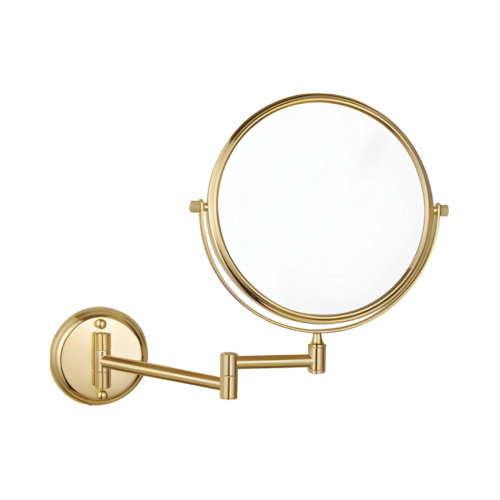 Gold Round Magnifying Mirror for Beauty and Skincare 7075101G