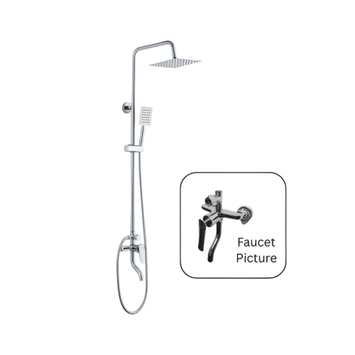 Shower with Faucet Complete Set Chrome 6065302