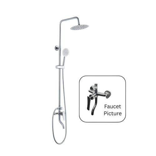 Shower with Faucet Complete Set Chrome 6065301