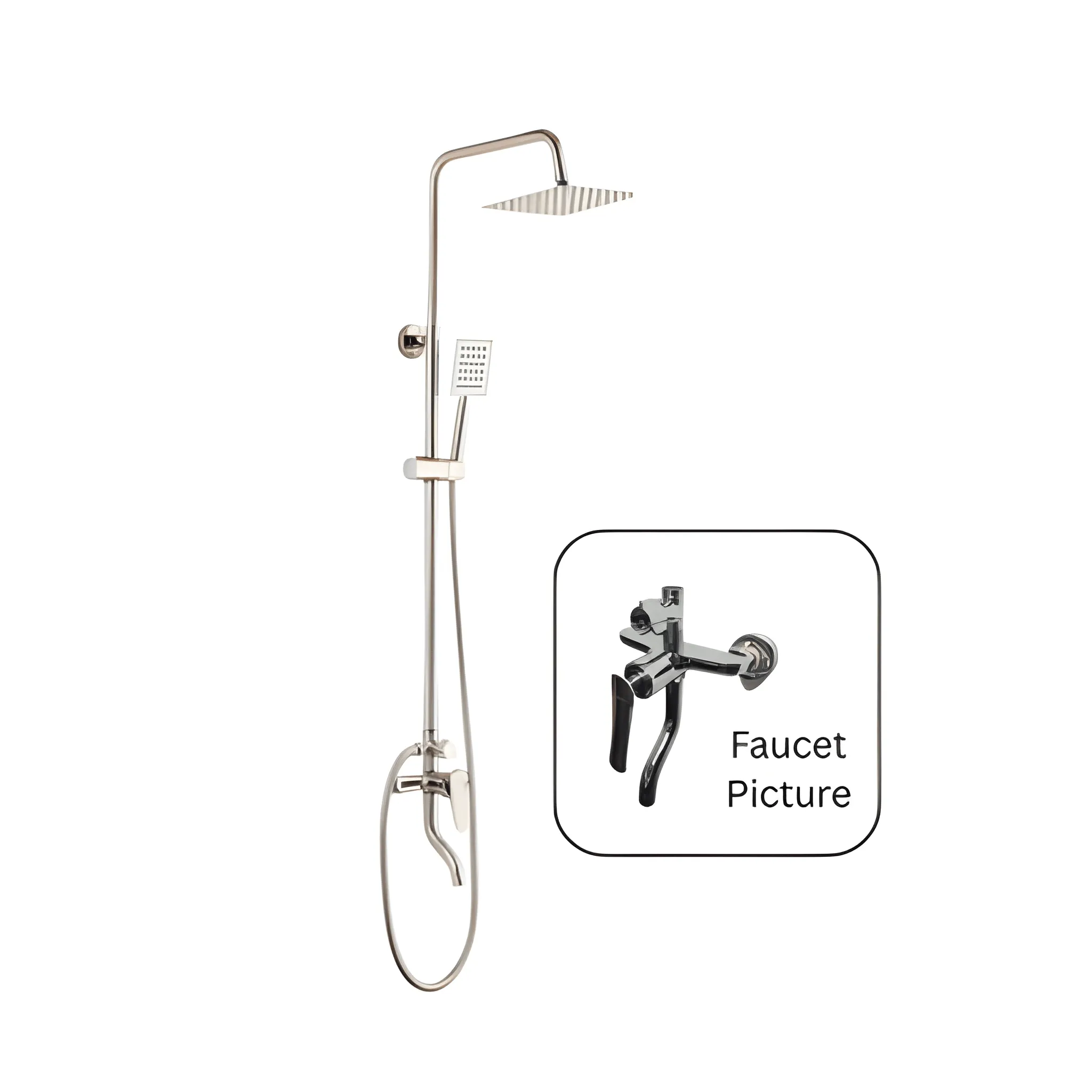 Complete Matt Finish Shower Column Set 6065307