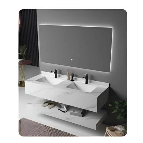 Siena 2 PC Marble Cabinet with LED – Model 9091302W