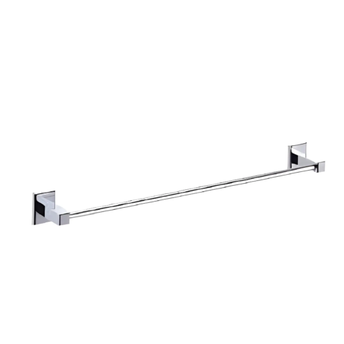 Chrome Finish Single Square Towel Bar | Wall Mounted Stainless Steel (7073201)