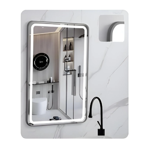 Siena LED Rectangle Mirror 80x60 cm Grey Frame – Model R8060R01