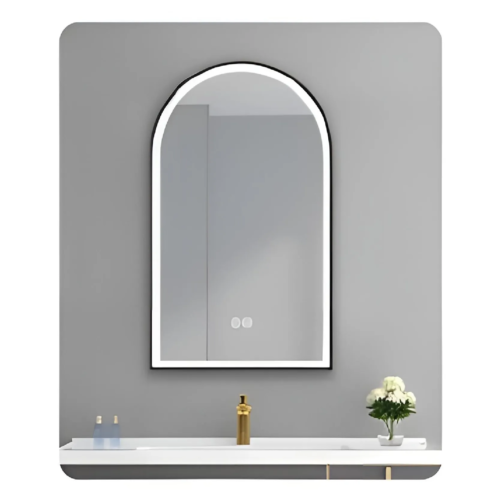 Siena Semi Stadium LED Mirror 90x60 cm Black Frame – Model D6090B03