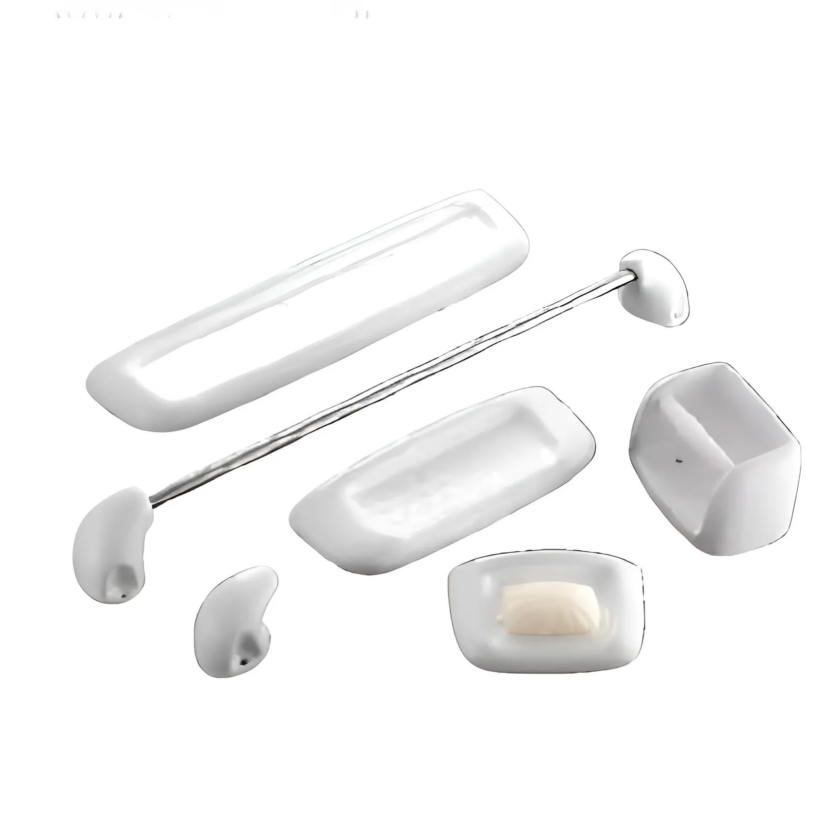 6-Piece Ceramic Bathroom Accessory Set (Model: 7072701)