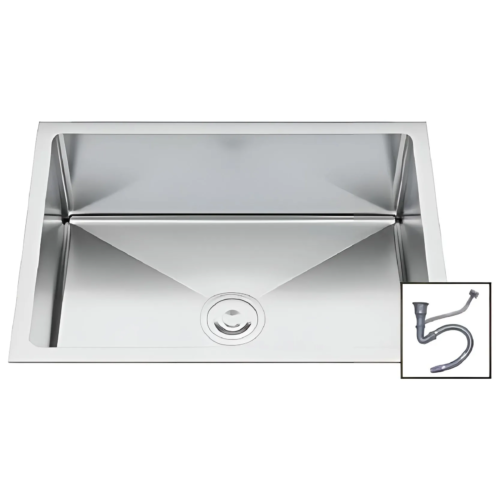 Siena Undermount Stainless Steel Sink 80x45 cm Silver – Model US8045M