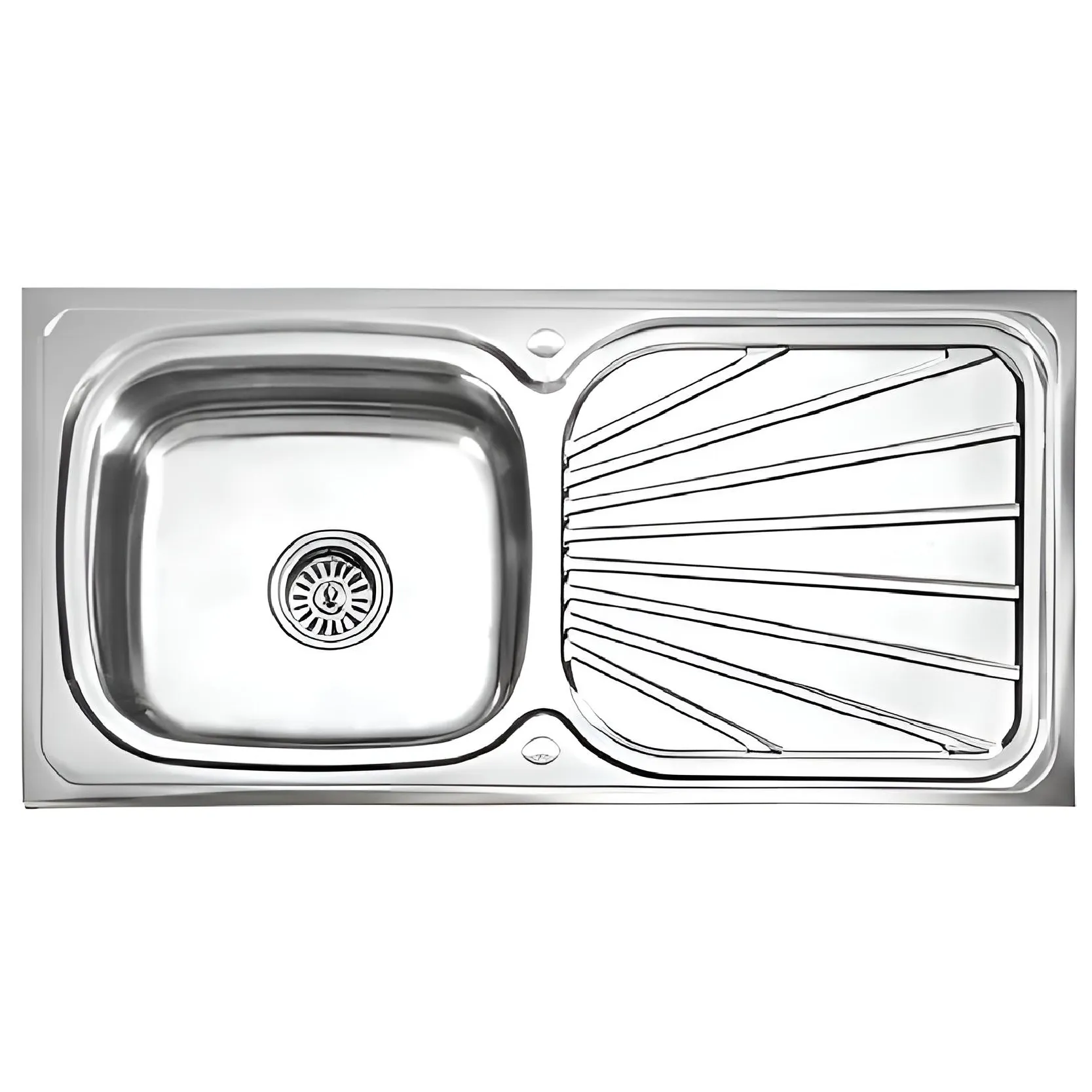 Siena 100x50 Single Bowl Pressed Stainless Steel Matt Sink – PS10050M